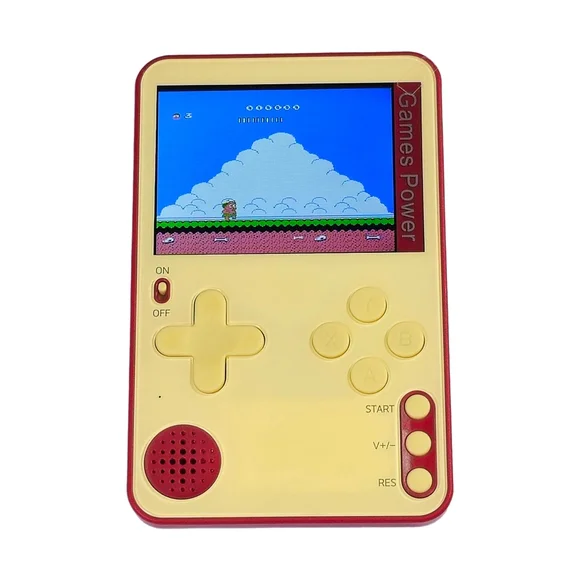 Handheld Console with 500 classic games - Red and Cream